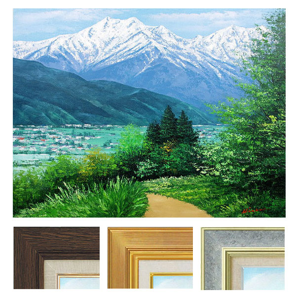 楽天市場】油彩画 F6号 広瀬和之「安曇野」 真筆 額入り 額装絵画 油絵