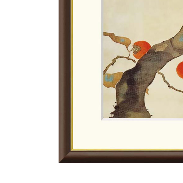 楽天市場】酒井抱一 「柿に小禽図」 F8号（額外寸61x50cm） 高精彩