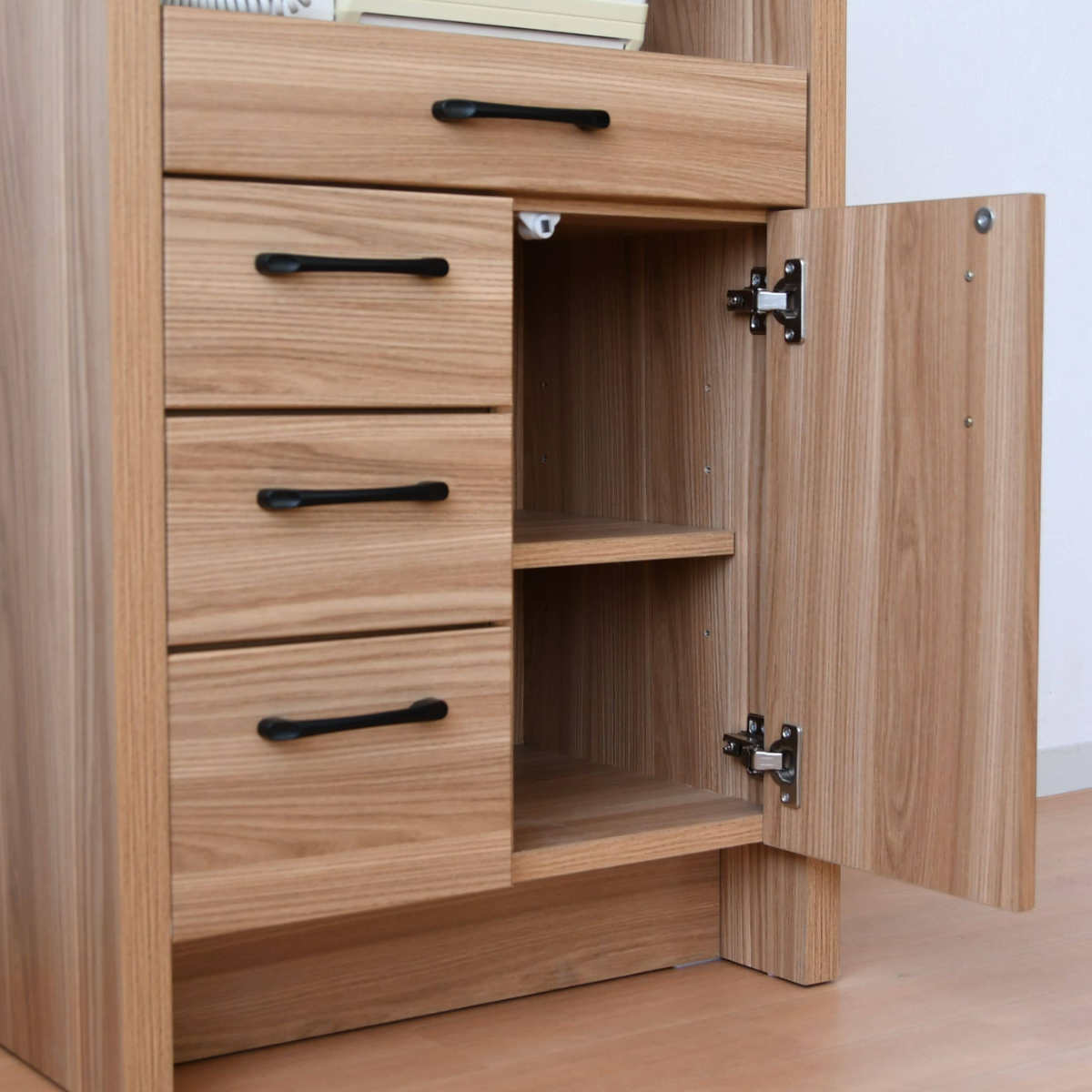 楽天市場】ファックス台 オーク柄 ナチュラルデザイン 幅59cm （ 電話