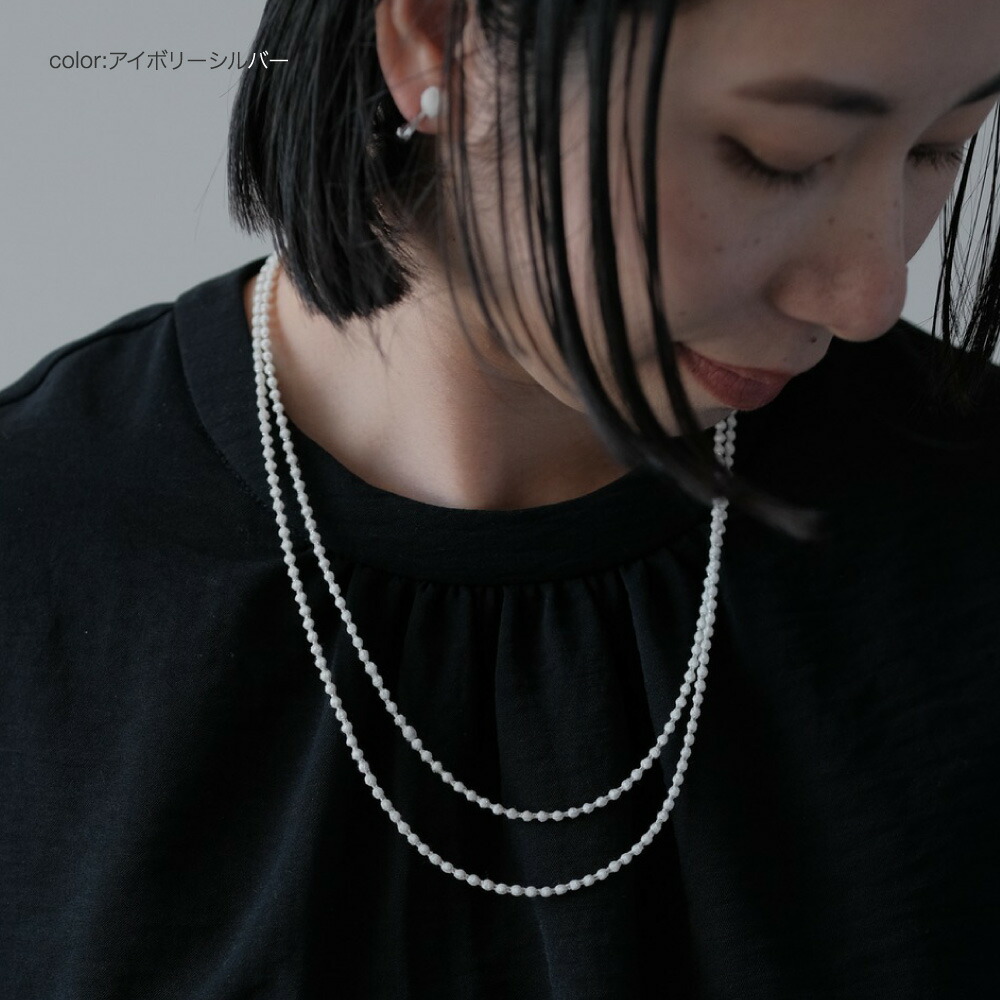 楽天市場】ネックレス トリプルオゥ マイクロスフィア 120cm 立体刺繍