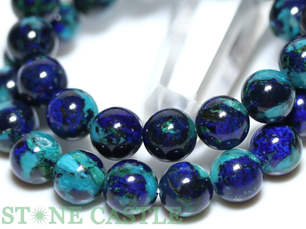 楽天市場】☆高品質☆【ブレスレット】クリソコラインラピスラズリ