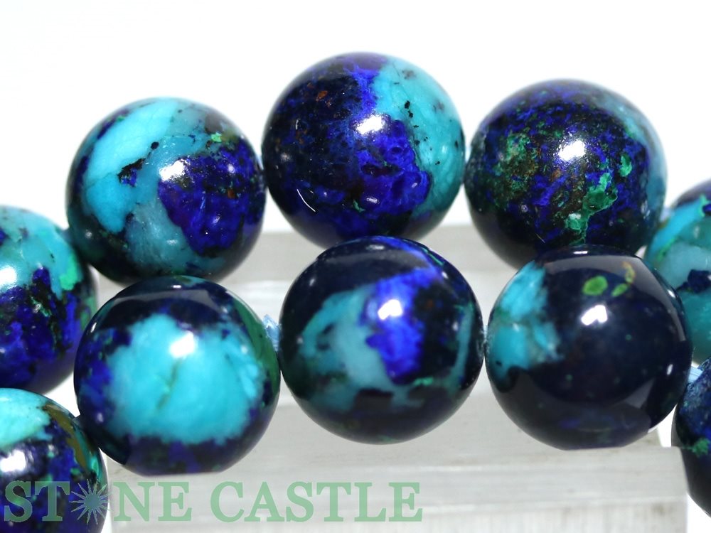 楽天市場】☆高品質☆【ブレスレット】クリソコラインラピスラズリ