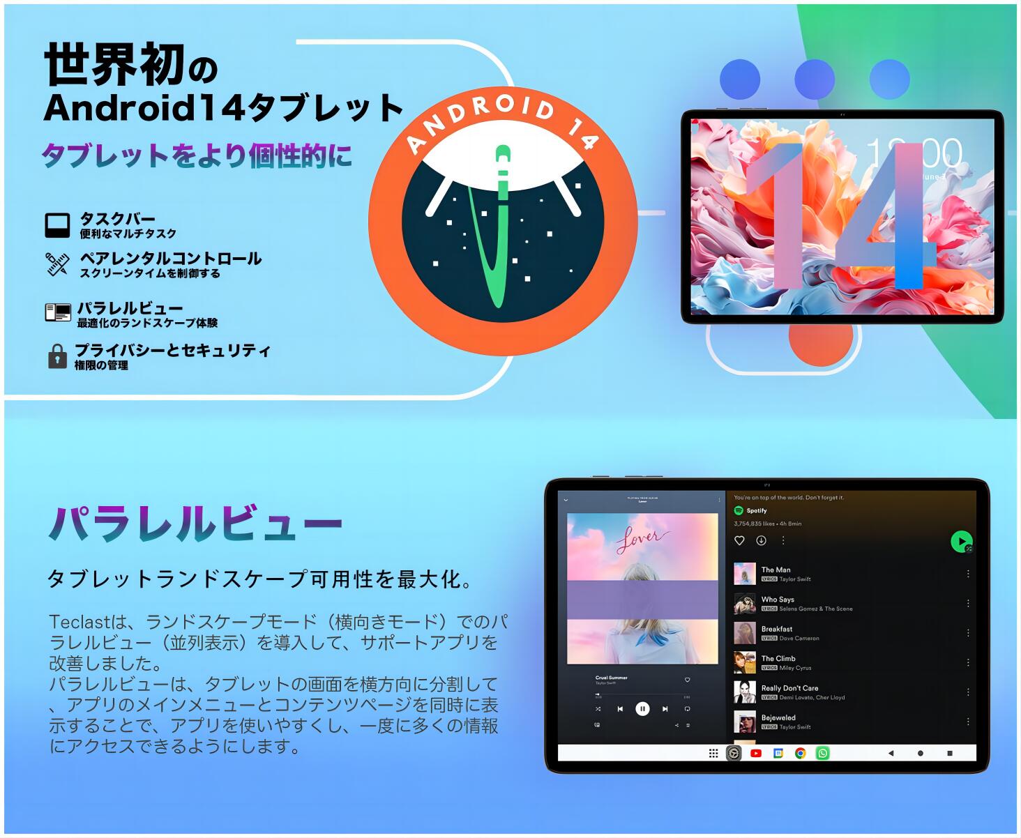 楽天市場】2024最新 【世界初Android 14 タブレット】TECLAST P30T