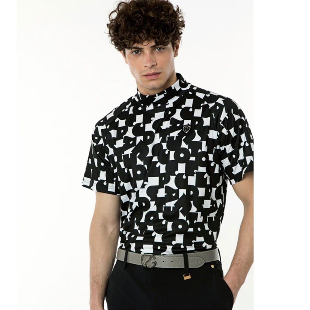 楽天市場】【送料無料】メンズ ゴルフ 半袖 モックネック トップス