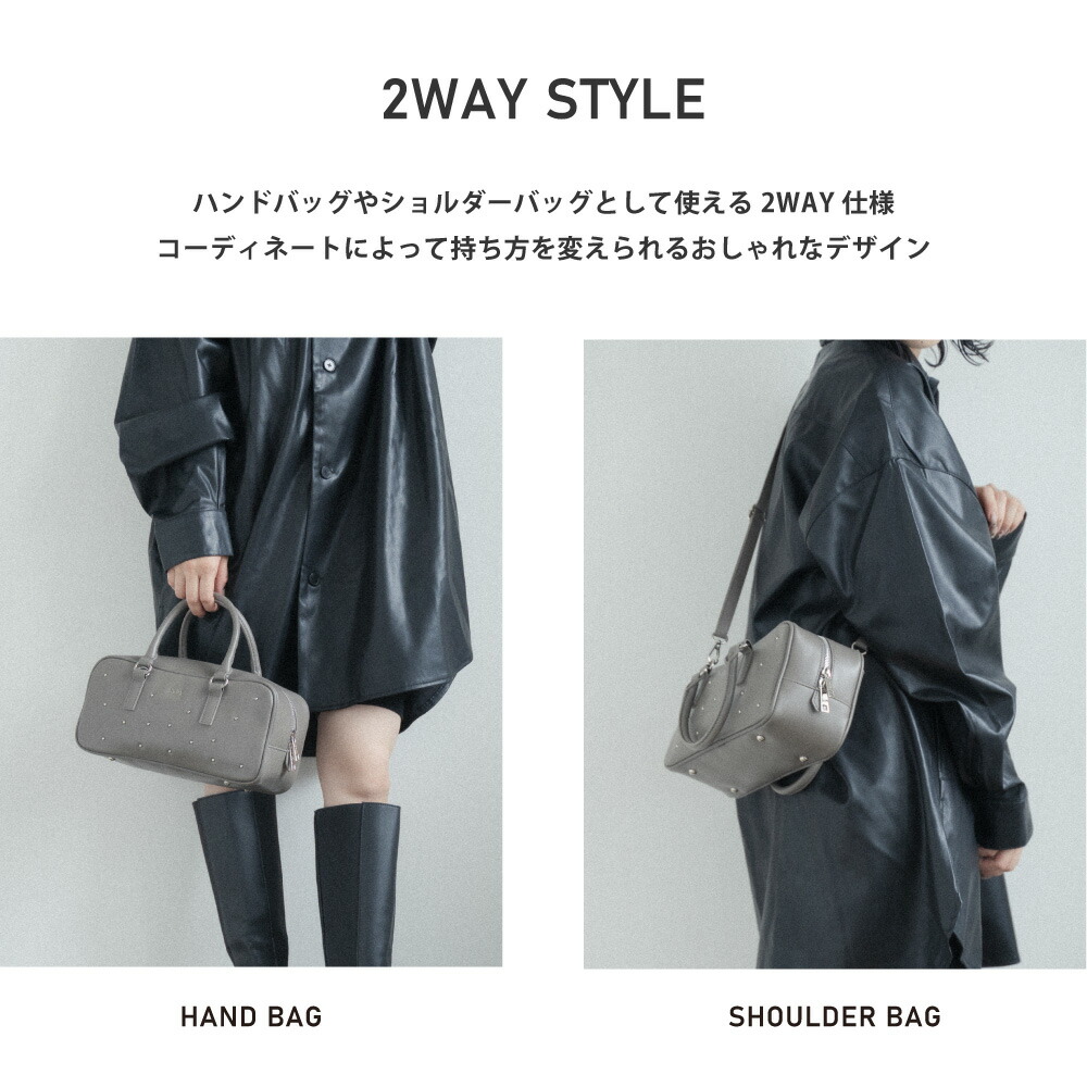 楽天市場】【SALE 40%OFF】 GYDA ジェイダ 横長ボストンバッグ STUDS