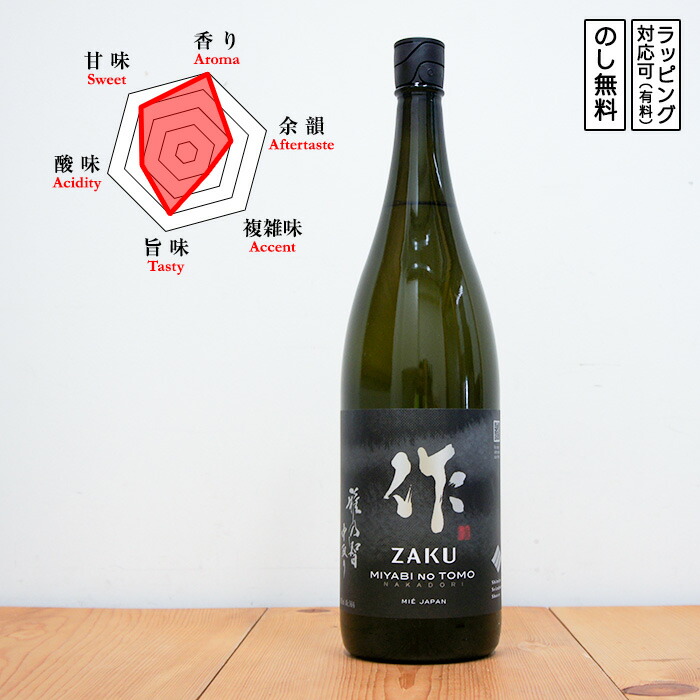 楽天市場】作 日本酒 純米大吟醸 雅乃智 中取り 1800 Zaku
