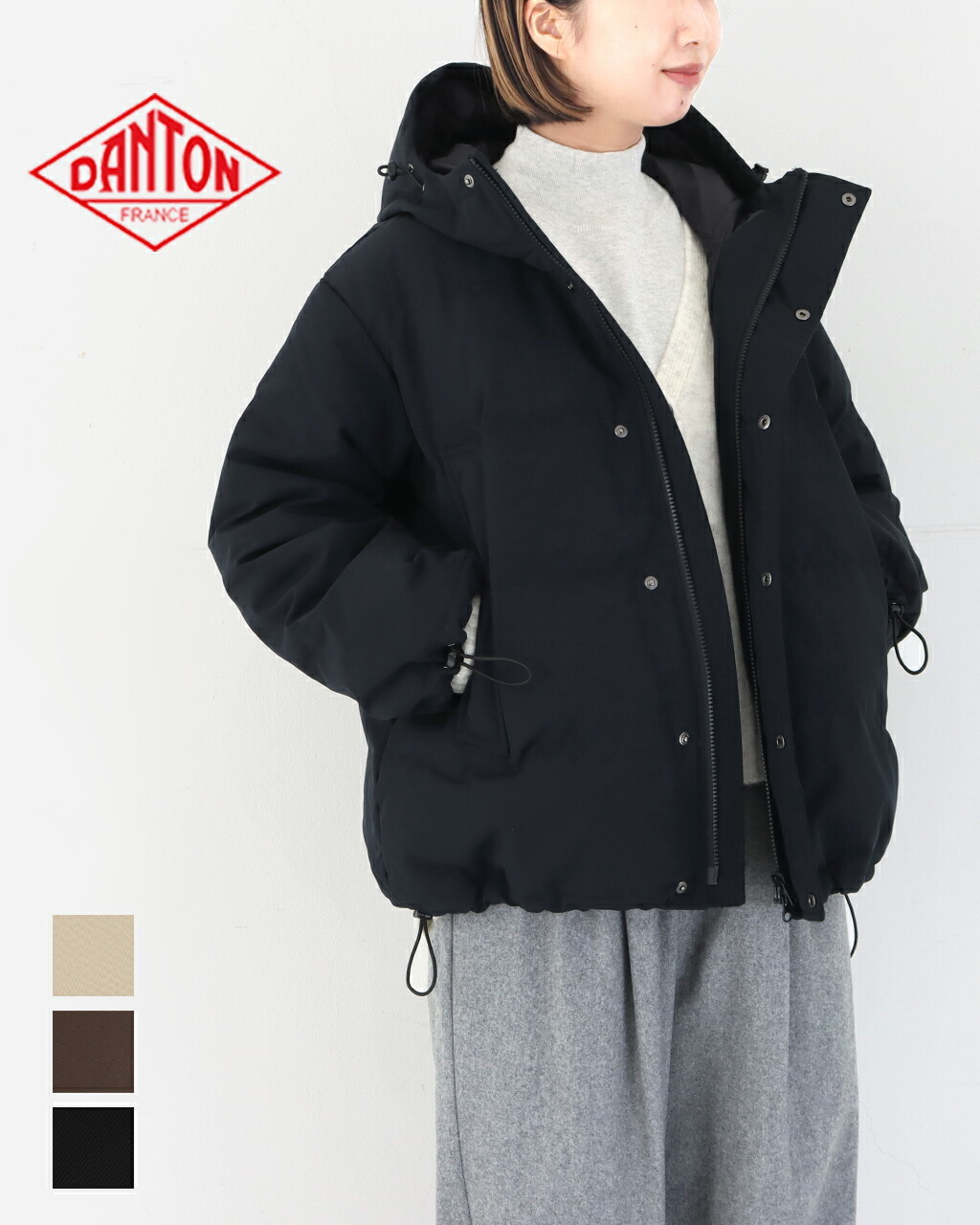 楽天市場】DANTON ダントン DOWN HOODED JACKET ダウンフーデッド