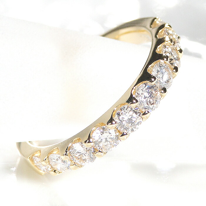 楽天市場】K18YG テンダイヤモンド ハーフエタニティリング 【 1.0ct