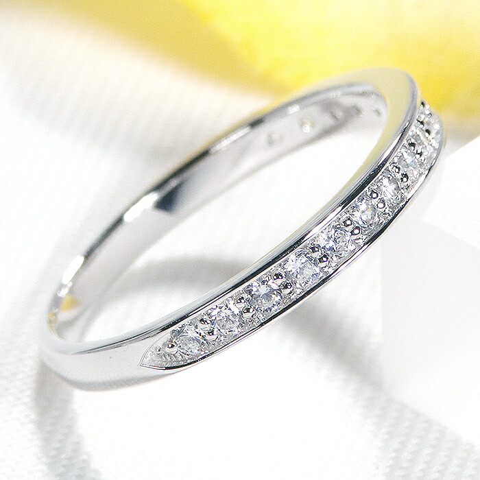 楽天市場】Pt950 ダイヤモンド ハーフ エタニティリング【0.30ct