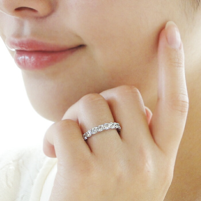 楽天市場】pt950 ハートアンドキューピッド ダイヤモンド エタニティ