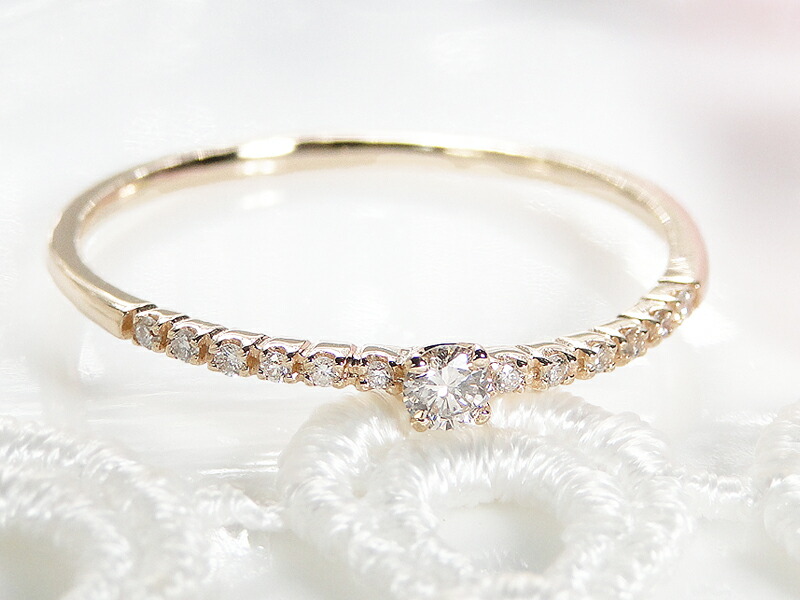 楽天市場】【ピンキーリング】K18YG SIクラス ダイヤモンド エタニティ