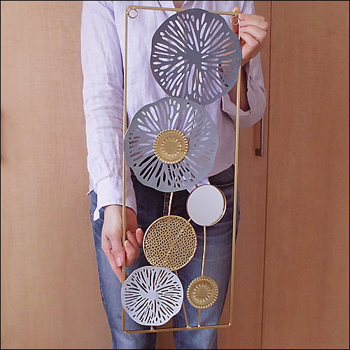 楽天市場】【値下げセール！】壁飾り ウォールデコ アイアン ミラー 花