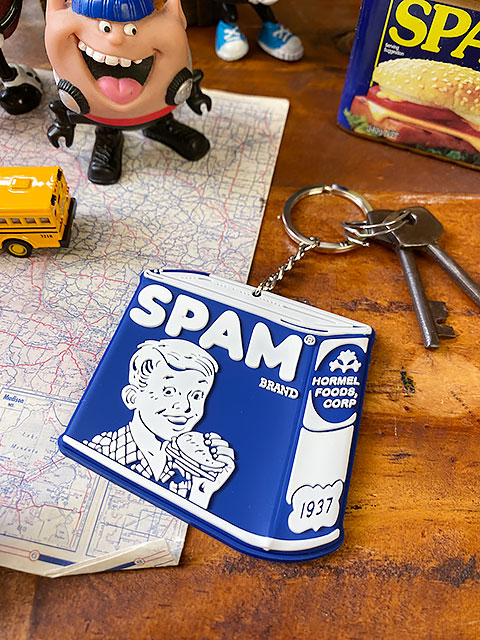 楽天市場】昔のスパム缶 ラバーキーホルダー アメリカン雑貨 アメリカ