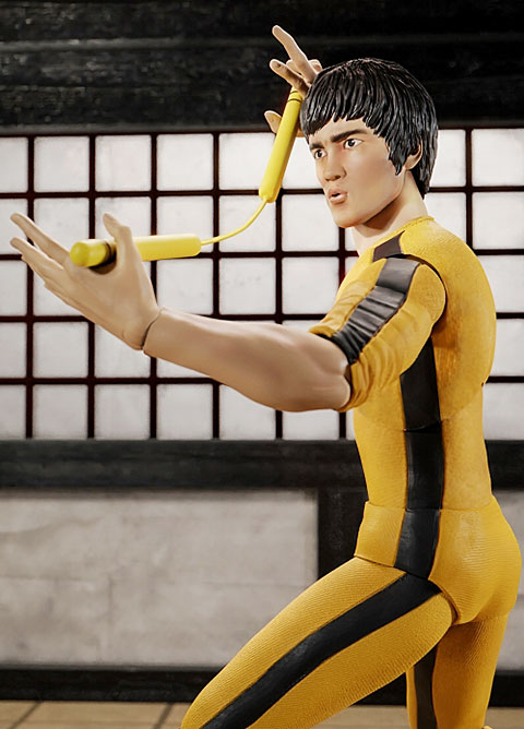 激レア ヴィンテージ イエロー武道家フィギュア3体セット ブルースリー