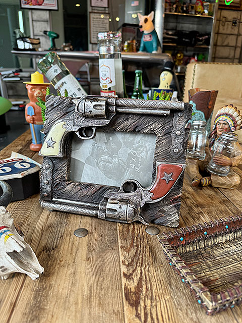 楽天市場】ダブルガン フォトフレーム ウエスタン 写真立て アメリカン