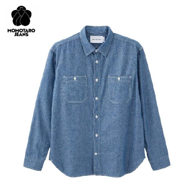 楽天市場】桃太郎ジーンズ トリプルステッチ長袖シャンブレーワーク