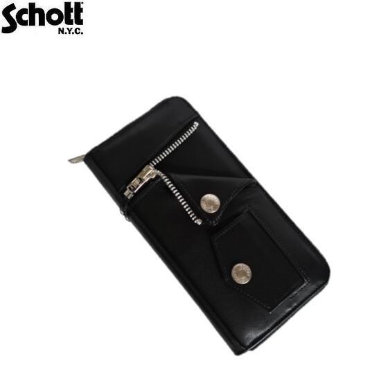 楽天市場】SchottレザーライダースジップウォレットLEATHER RIDERS ZIP
