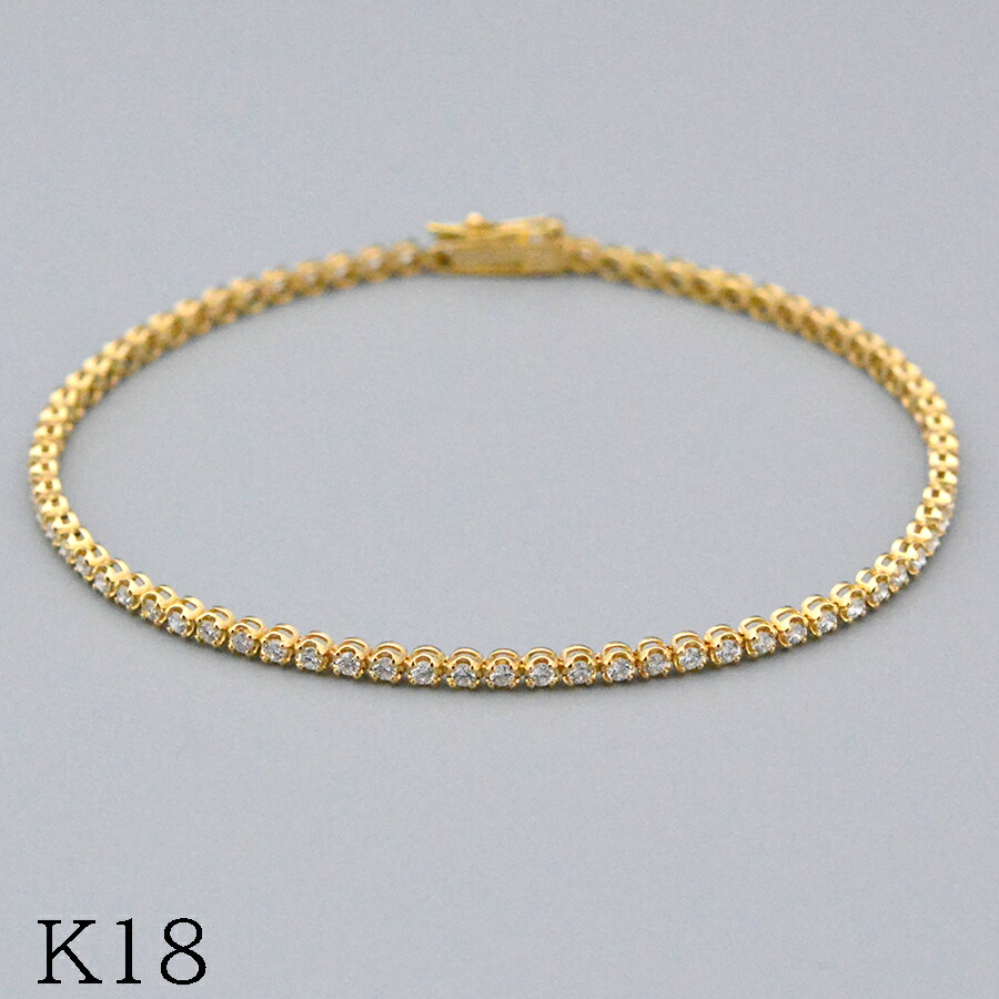 楽天市場】テニスブレスレットフルエタニティーダイヤモンド1.00