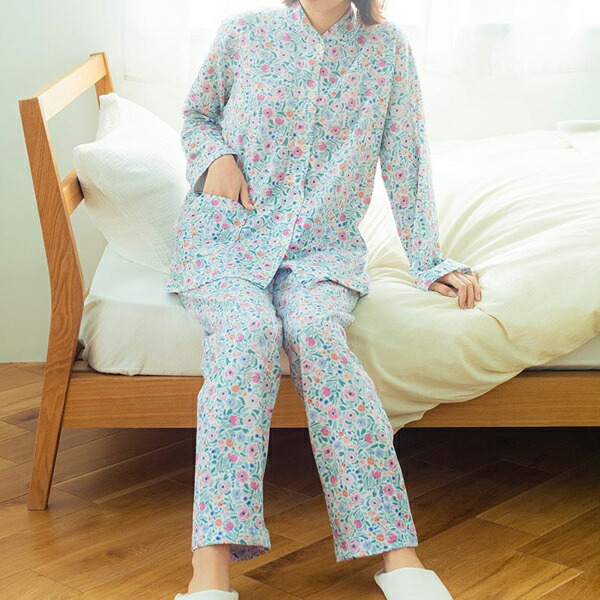 新品未使用タグ付）日本製ワコール 上質なミントン綿ニットパジャマ