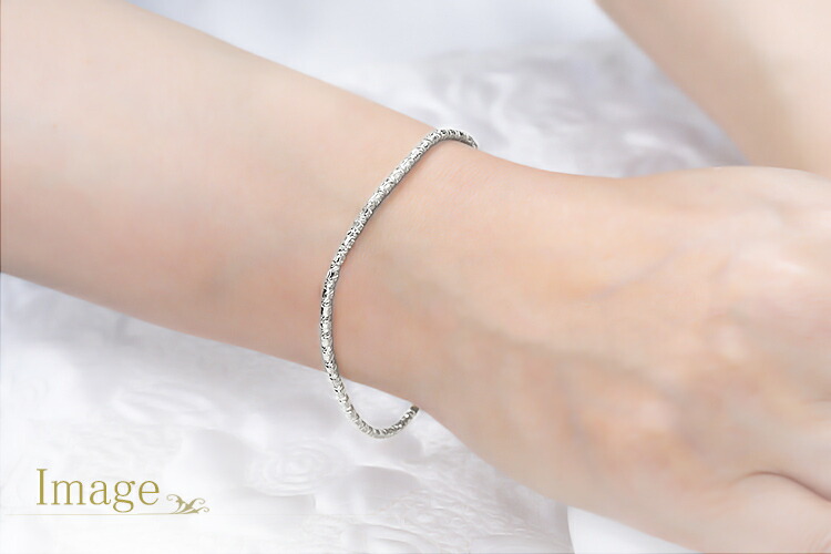 楽天市場】K18WGデザインブレスレット(18金 18k ホワイトゴールド製