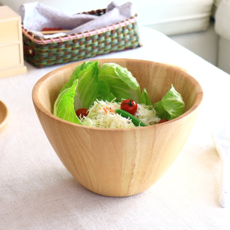 楽天市場】ナチュラルウッド パーティーサラダボール 4〜5人分 大型