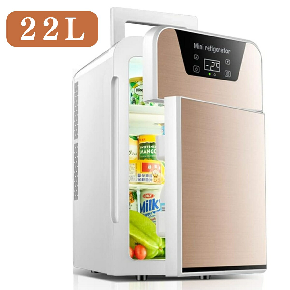 ミニ冷蔵庫 冷温庫 小型冷蔵庫 22L アウトドア キャンプ 12V車対応