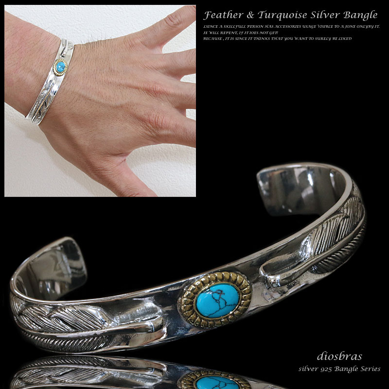 楽天市場】シルバーバングル シルバーアクセサリー ターコイズ