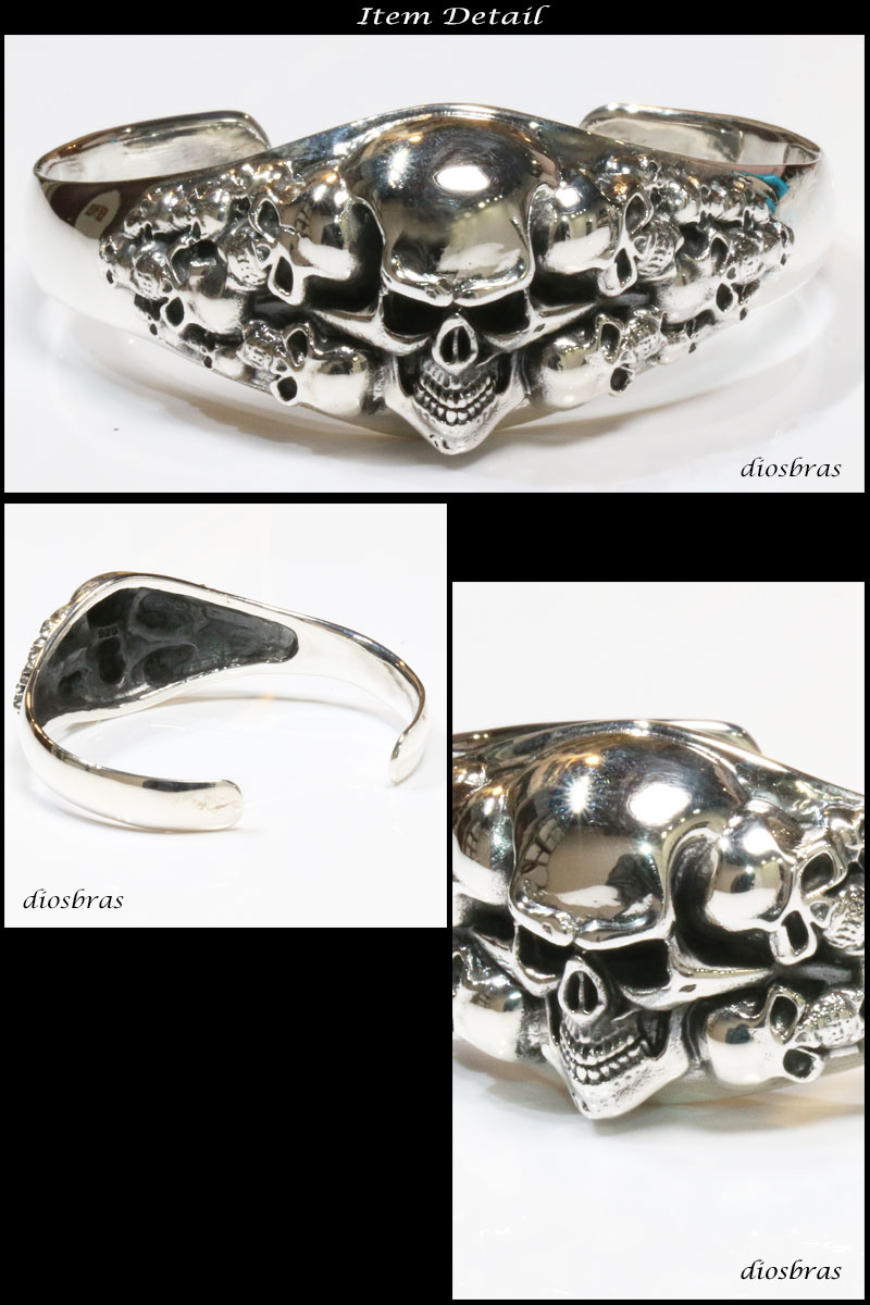 楽天市場】スカル バングル スカルヘッド 髑髏 骸骨 ボーン プレート