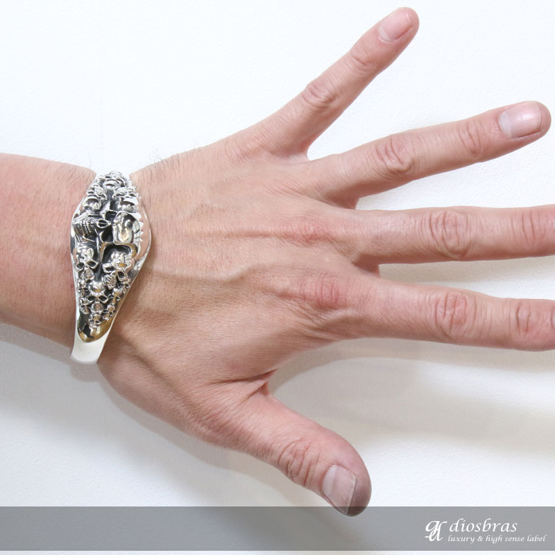 楽天市場】スカル バングル スカルヘッド 髑髏 骸骨 ボーン プレート