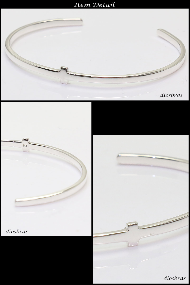 楽天市場】シルバーバングル シルバーアクセサリー クロス 十字架