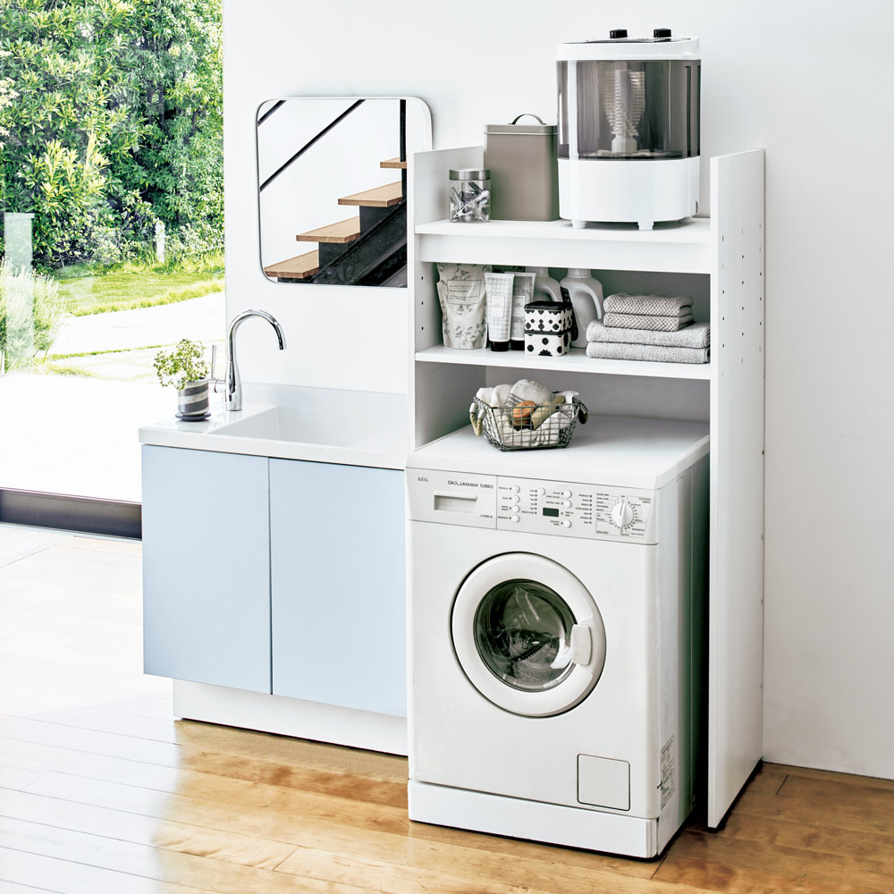 楽天市場】がっちり安定 造り付けのような乾燥機置き台 奥行44.5cm