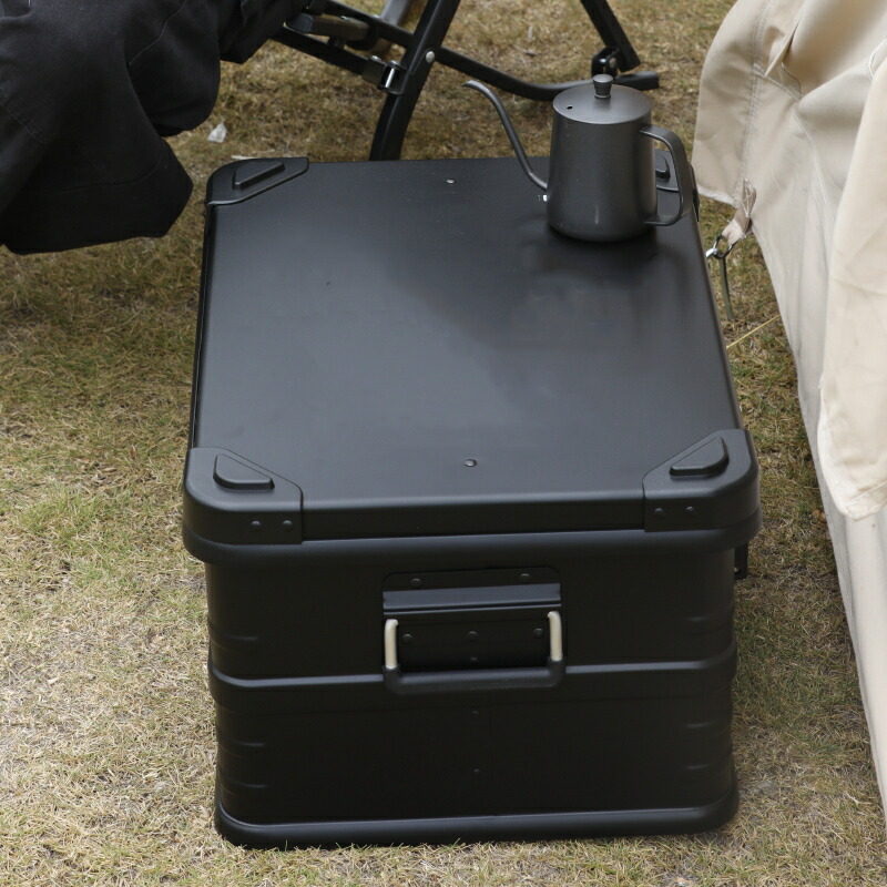 楽天市場】☆マットブラック☆スタッキング アルミ コンテナボックス