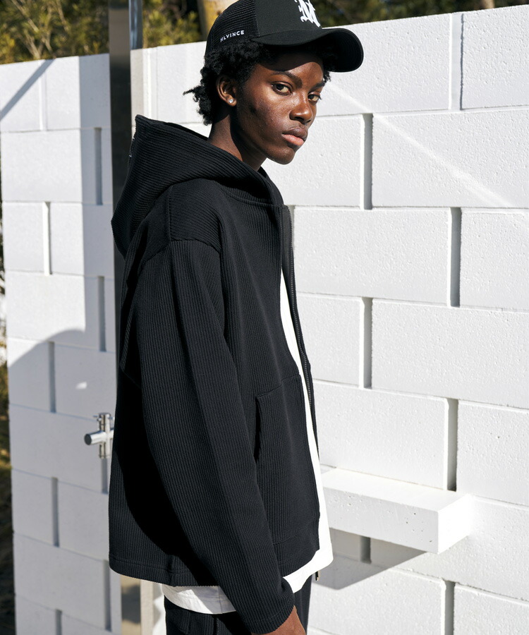 楽天市場】MLVINCE メルヴィンス メンズ パーカー KNIT ZIP HOODY