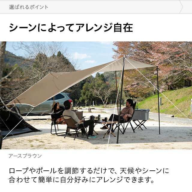 楽天市場】[3ヶ月保証] タープ テント シートのみ ポールなし