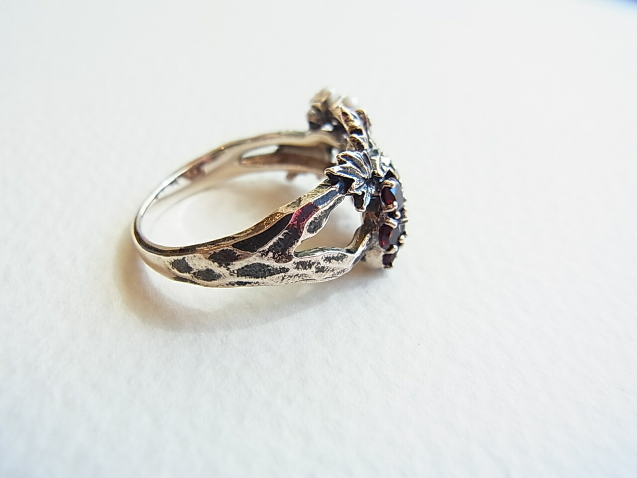 楽天市場】【碌山】 シルバーいちごガーネット シルバー リング シード