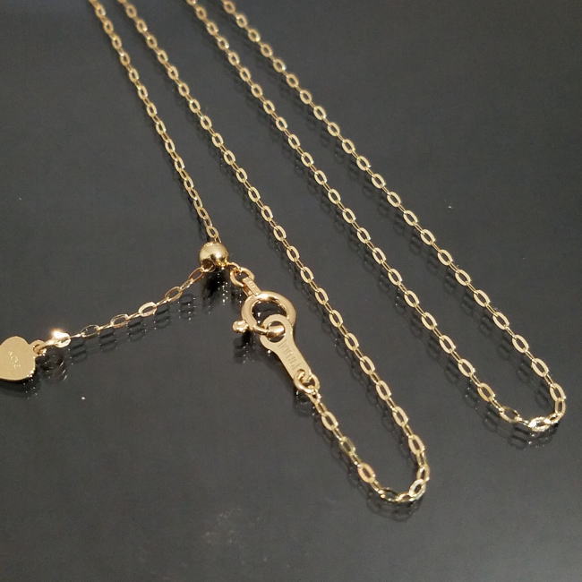 楽天市場】【1.0mm/45cm】k10ゴールド あずきチェーン ゴールド