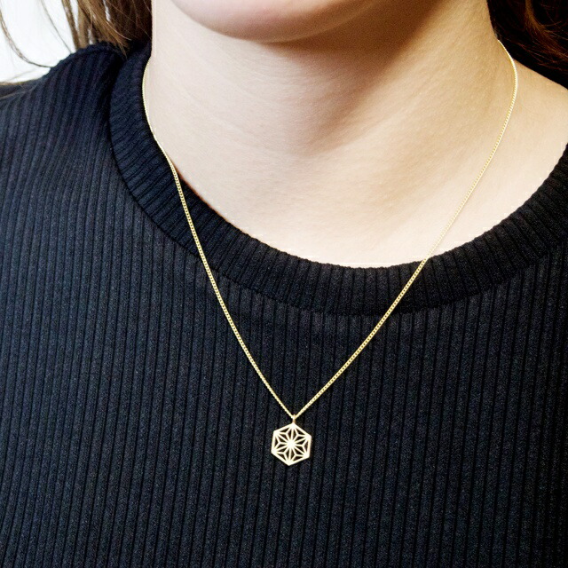 楽天市場】KANAME kn019 首飾り 麻の葉 / Asanoha ペンダント チェーン