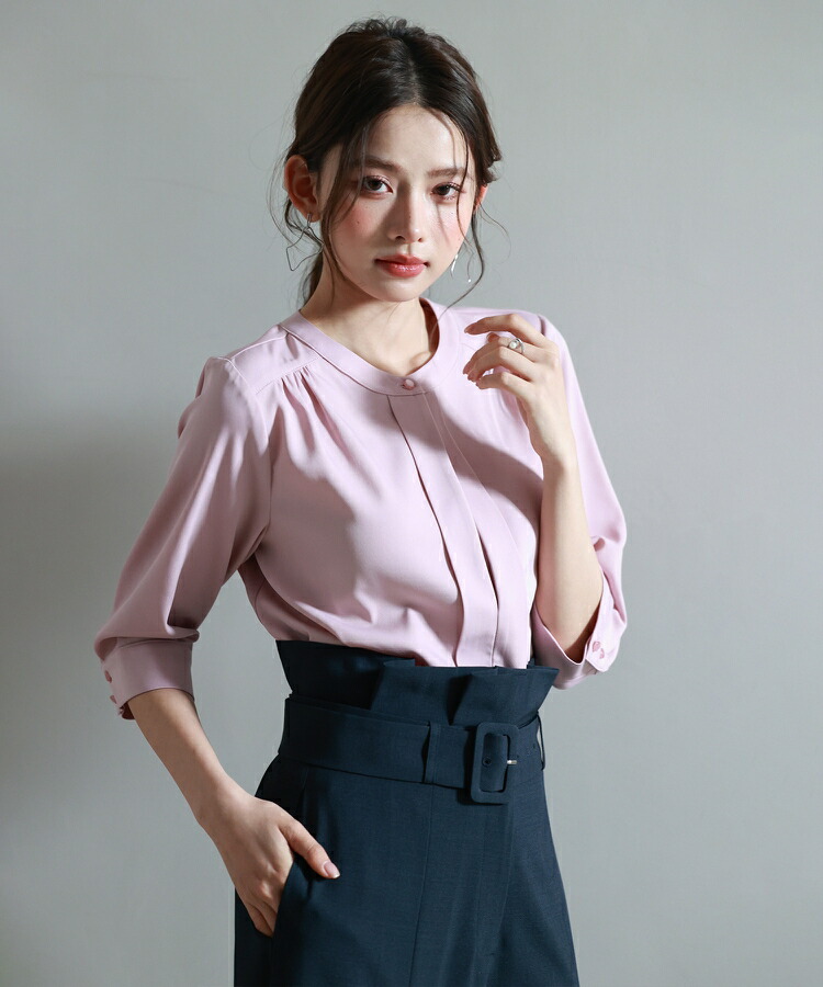 楽天市場】【2394円クーポン利用で】ブラウス 七分袖 とろみ素材 春 夏