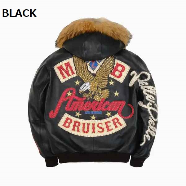 楽天市場】PELLE PELLE AMERICAN BRUISER HOODED ジャケット/レザー