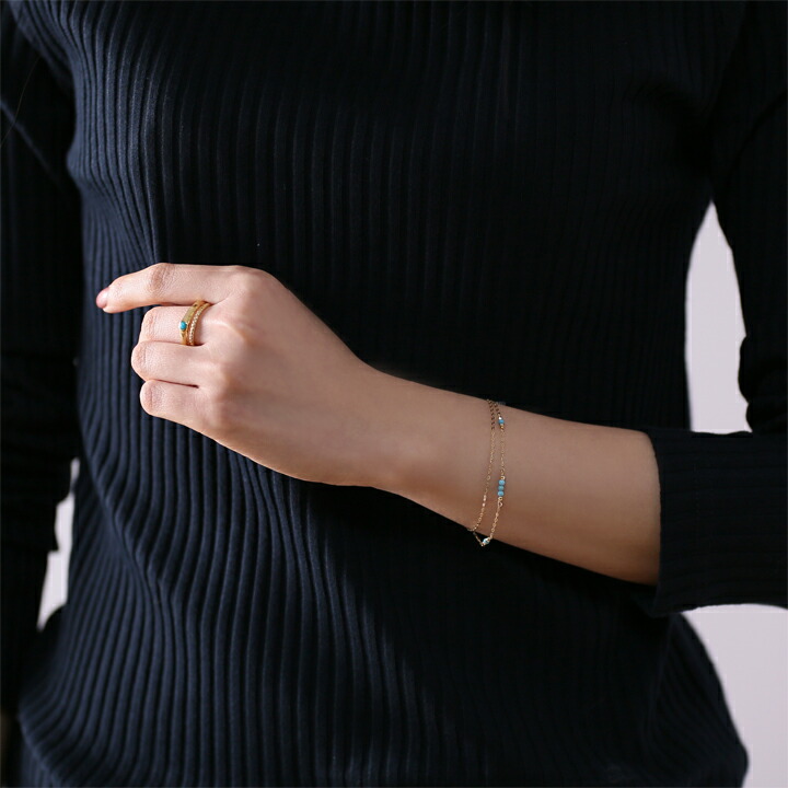 楽天市場】18金 ブレスレット k18 レディース シンプル 天然石