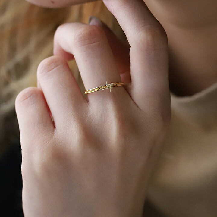 楽天市場】【2/22まで 3％OFF】 18金 リング k18 ピンキーリング 18k