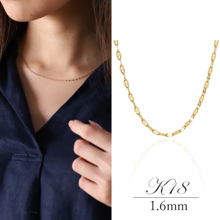 楽天市場】18金 ネックレス k18 チェーン レディース シンプル ペタル