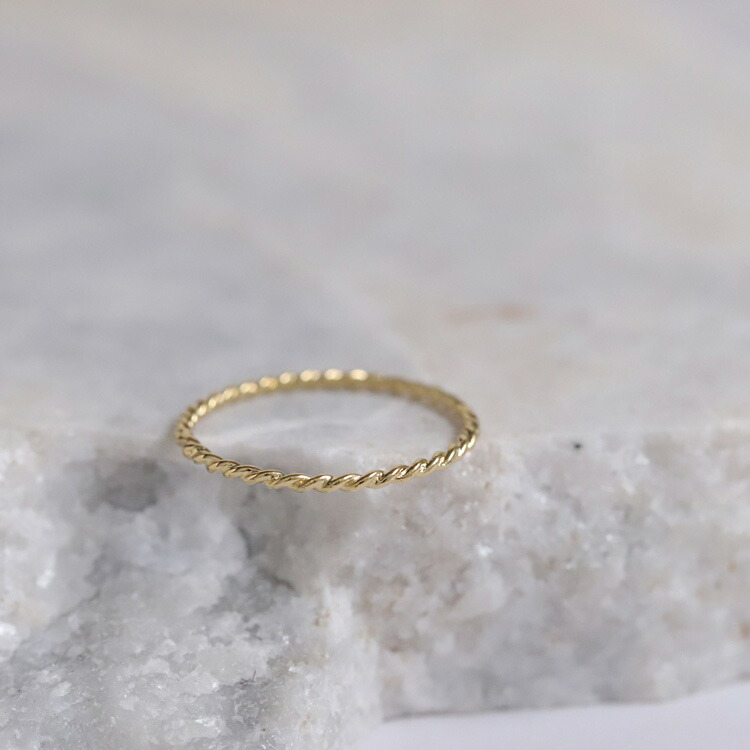 楽天市場】18金 リング k18 ピンキーリング 18k 指輪 レディース