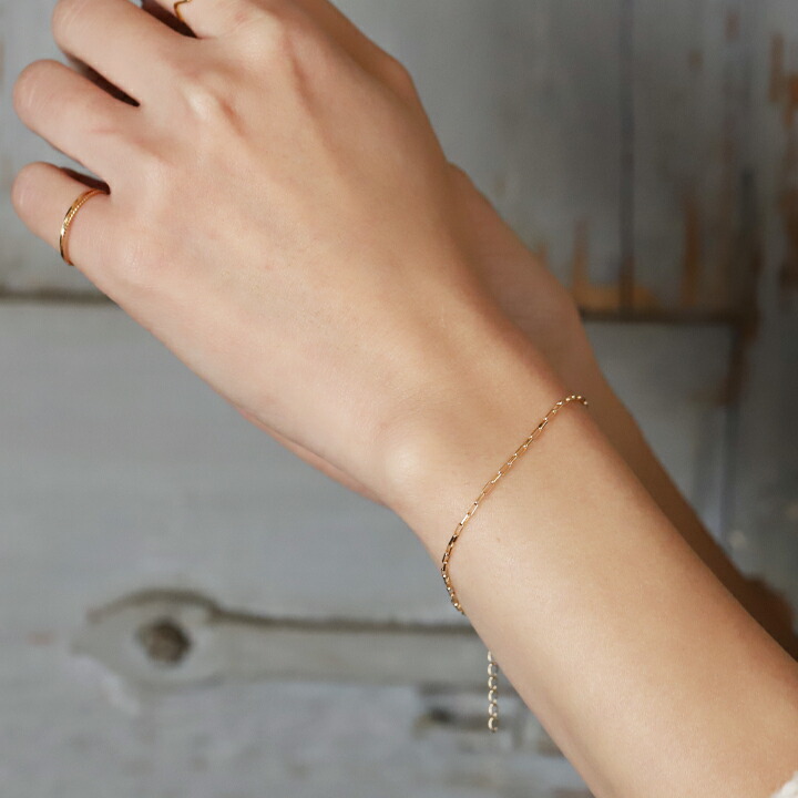 楽天市場】18金 ブレスレット k18 レディース シンプル フィガロ