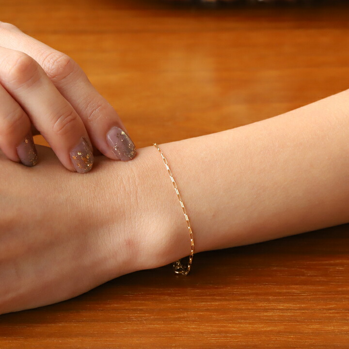 楽天市場】18金 ブレスレット k18 レディース シンプル フィガロ