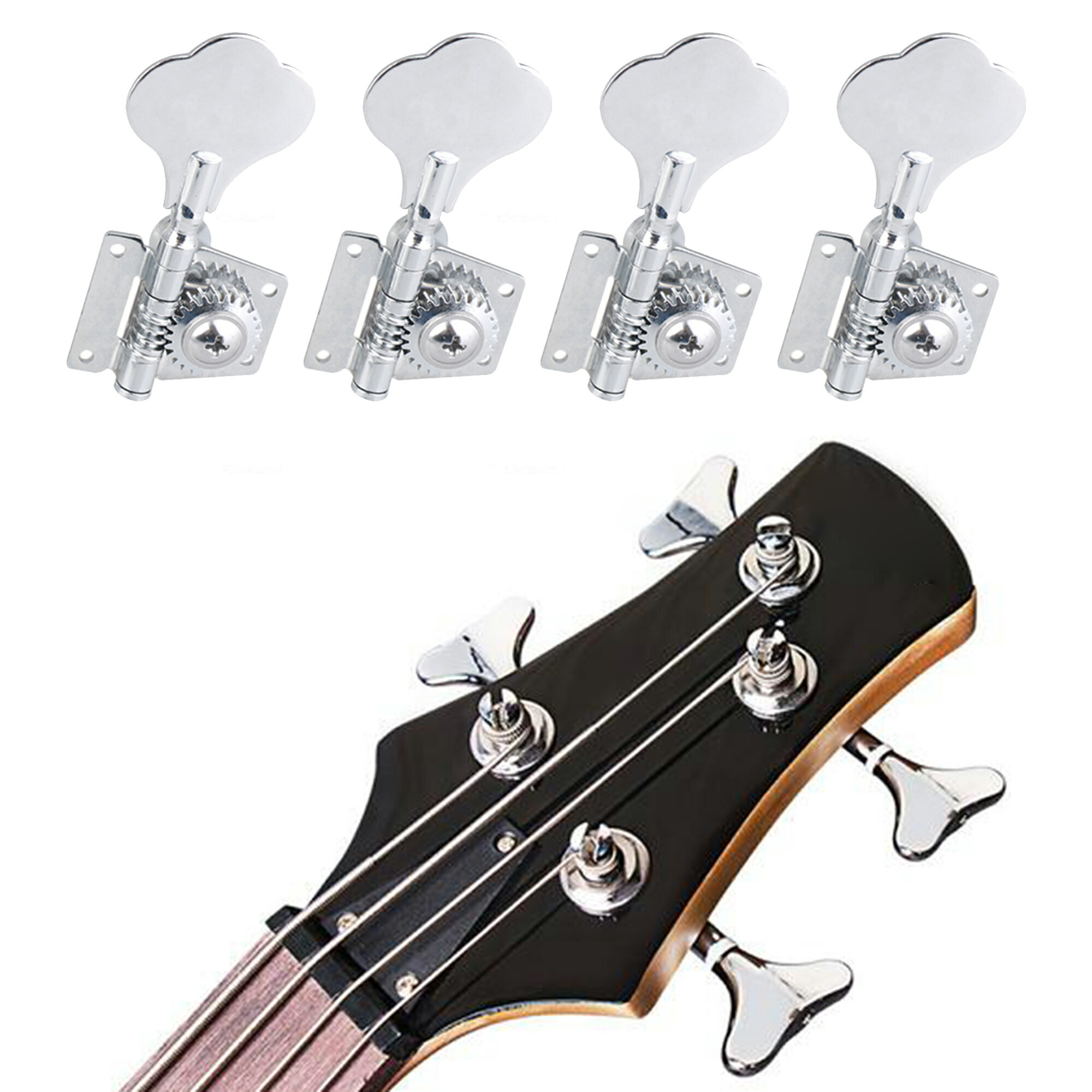 楽天市場】4個入 4弦ベース用チューニングペグ マシンヘッド