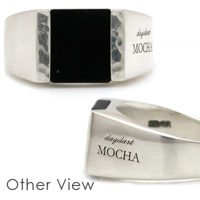 楽天市場】オニキス シルバー 925 指輪 リング 名入れ 刻印 メンズ 10