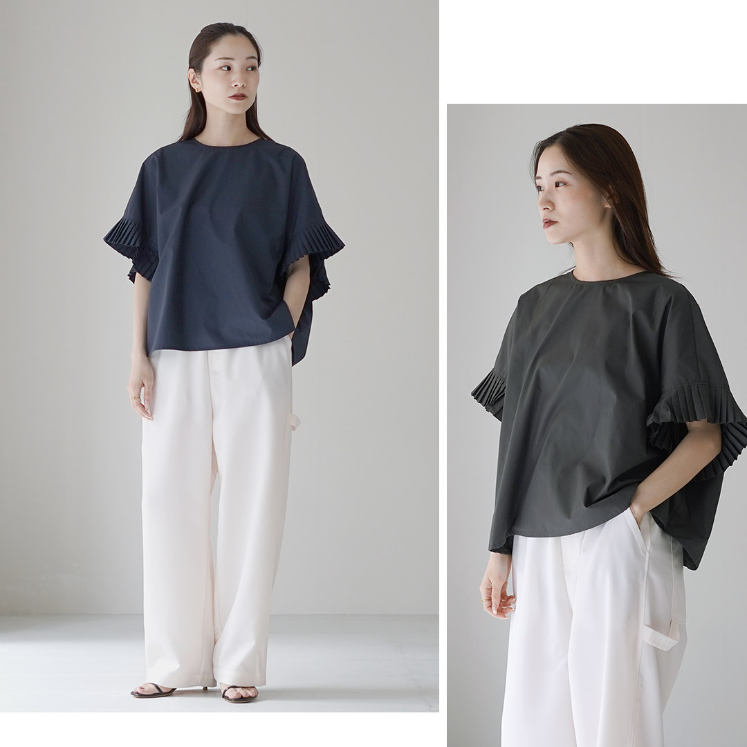 楽天市場】mizuiro ind（ミズイロインド） プリーツ スリーブ プル