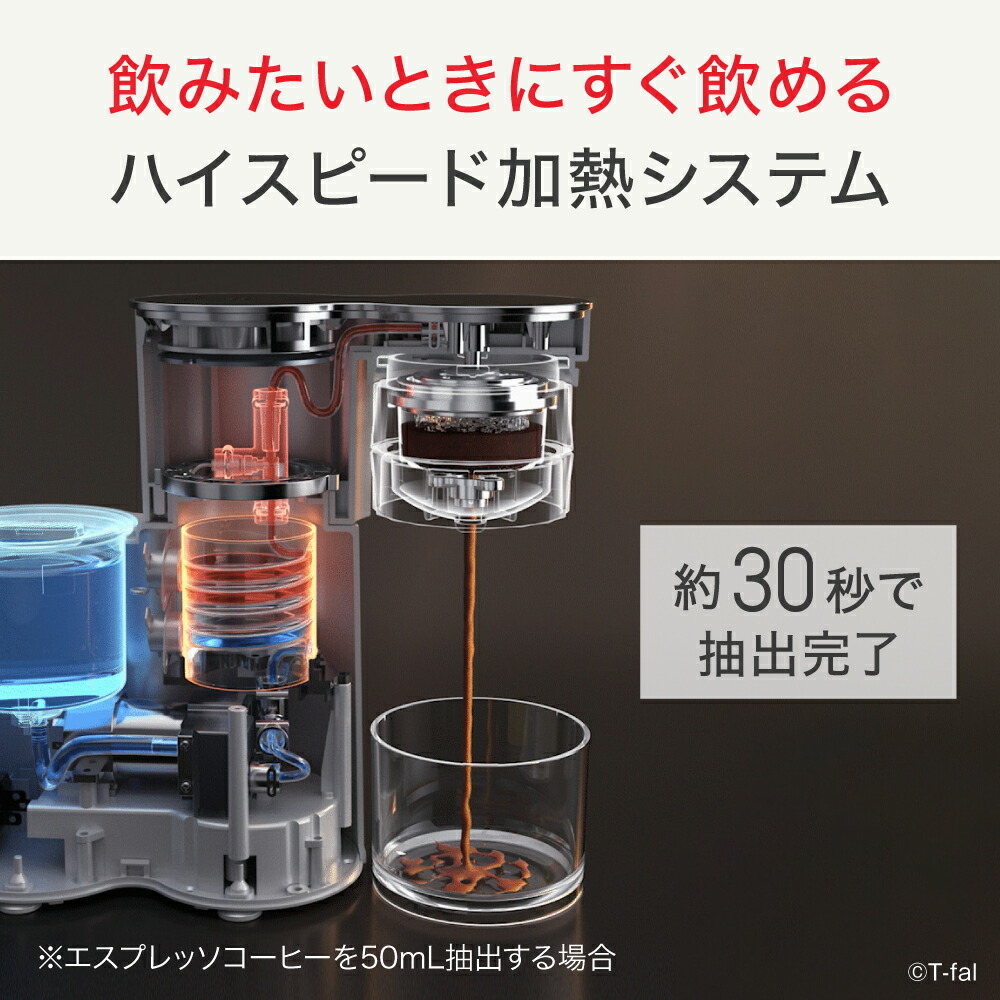 楽天市場】ティファール T-fal コーヒーメーカー クイックレマ 180ml
