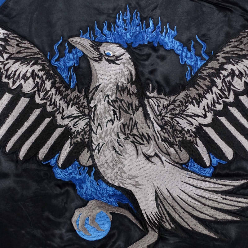 楽天市場】八咫烏刺繍スカジャン SKJ-015 SCRIPT花旅楽団(スクリプト